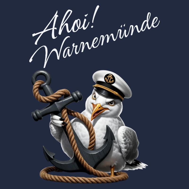 Ahoy Warnemünde ! Drôle de mouette avec ancre