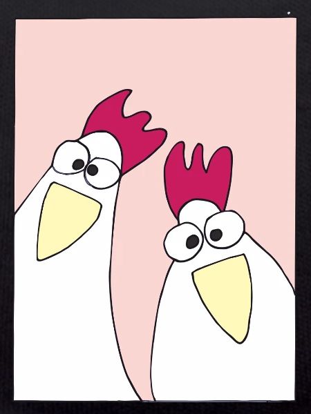 Funny Chickens Pink