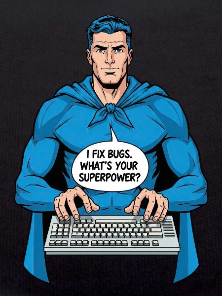 Superhero: I fix bugs!