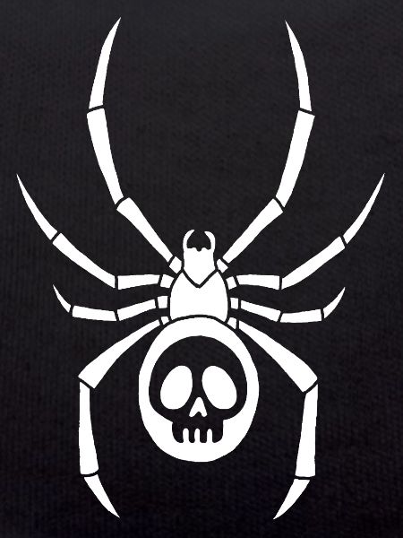 White spider and skull