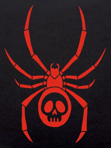 Red spider mite and skull