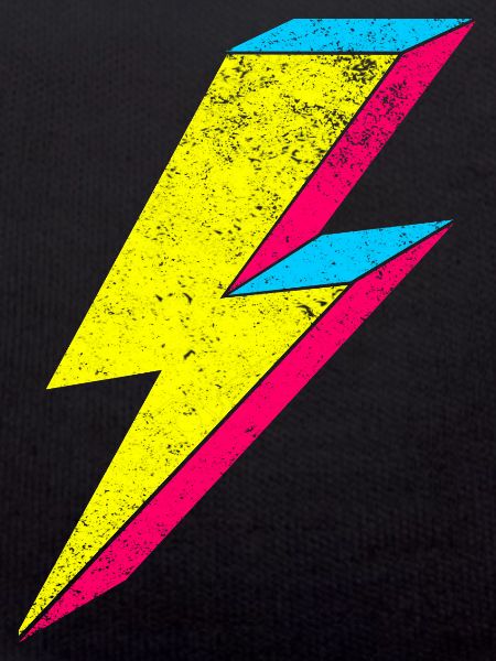 Neon Blitz Lightning Design 70s 80s