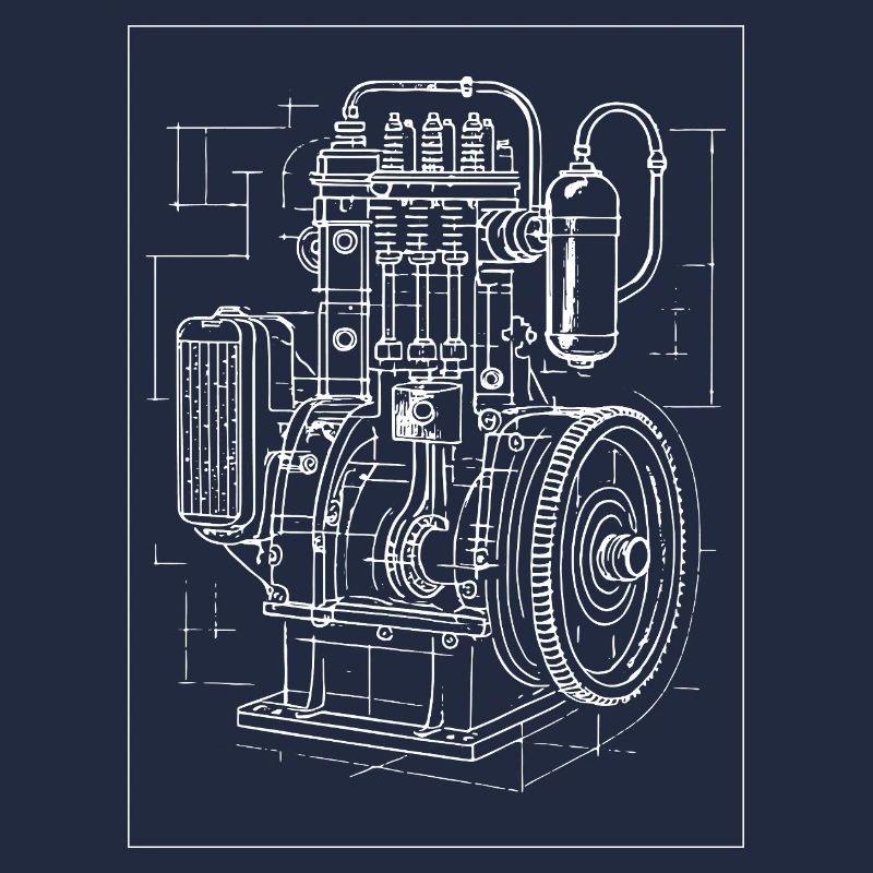 Plan de moteur industriel