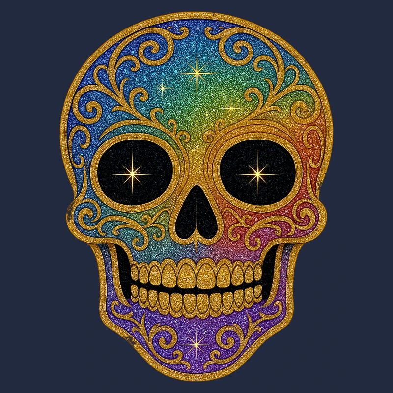 Rainbow Skull Design