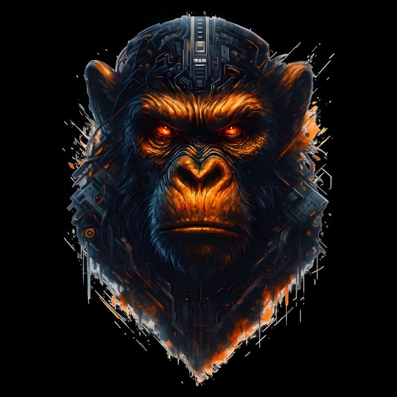 Cyberpunk Affe