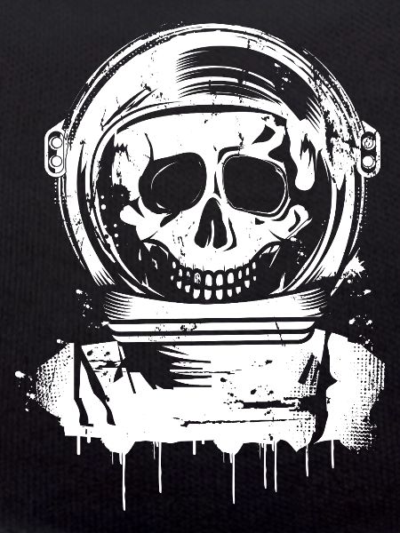 Grungy Astronauts Skull Graffiti