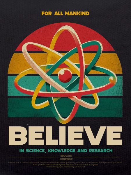Poster rétro Faith in Science