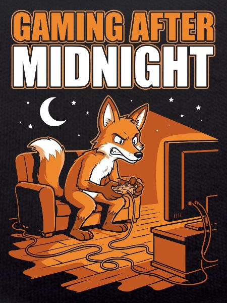 Gaming nach Mitternacht: Fuchs am Controller