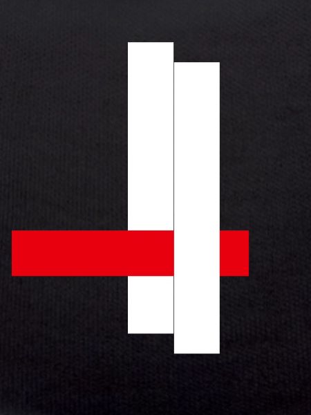 Geometric Contrast Red Black White
