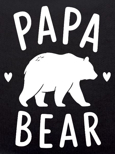Papa Bear silhouette with hearts