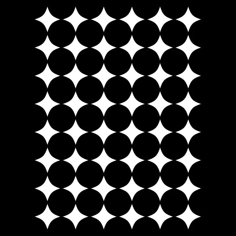 Polka Dot Grid: Bold Black Circles