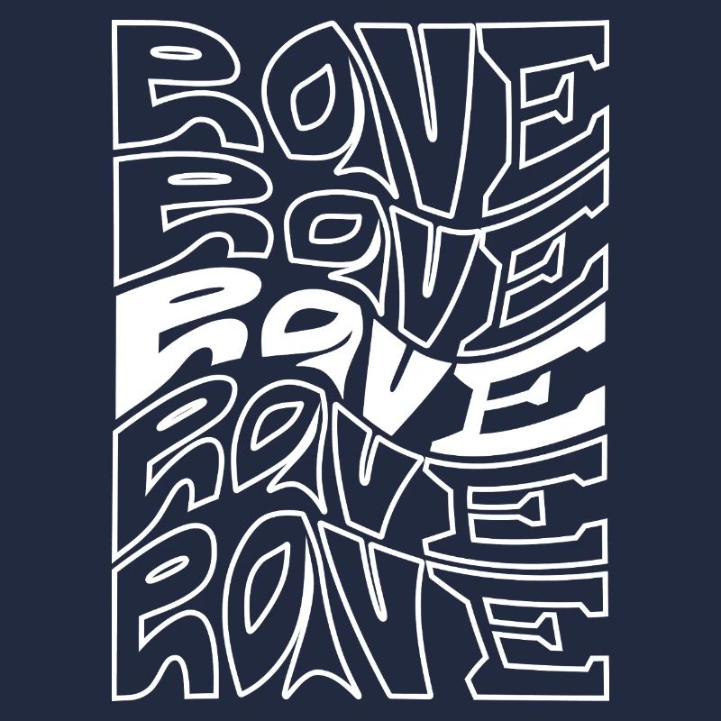 Rave-Typografie-Wellenmuster