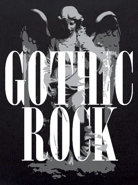 Gotischer Rock mit Engels-Design-Typografie