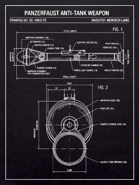 Panzerfaust-Panzerabwehr-Bauplan
