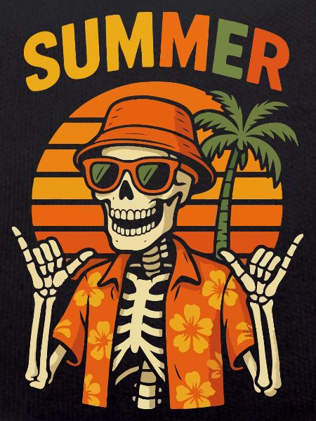 Sonnen-Tiki Skelett Sommer