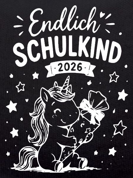 Endlich Schulkind 2026 Einhorn