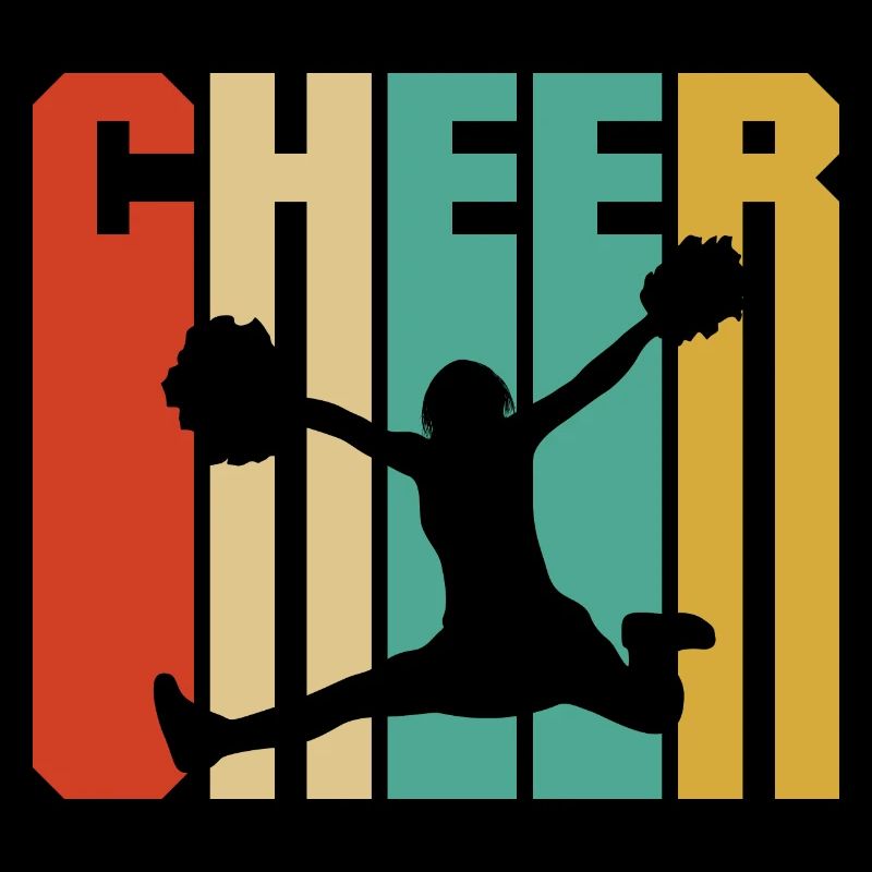 Retro Graphic Cheer Cheerleading Cheerleader Gymna
