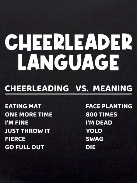 Cheerleader Language Cheerleading Cheerdance Danci
