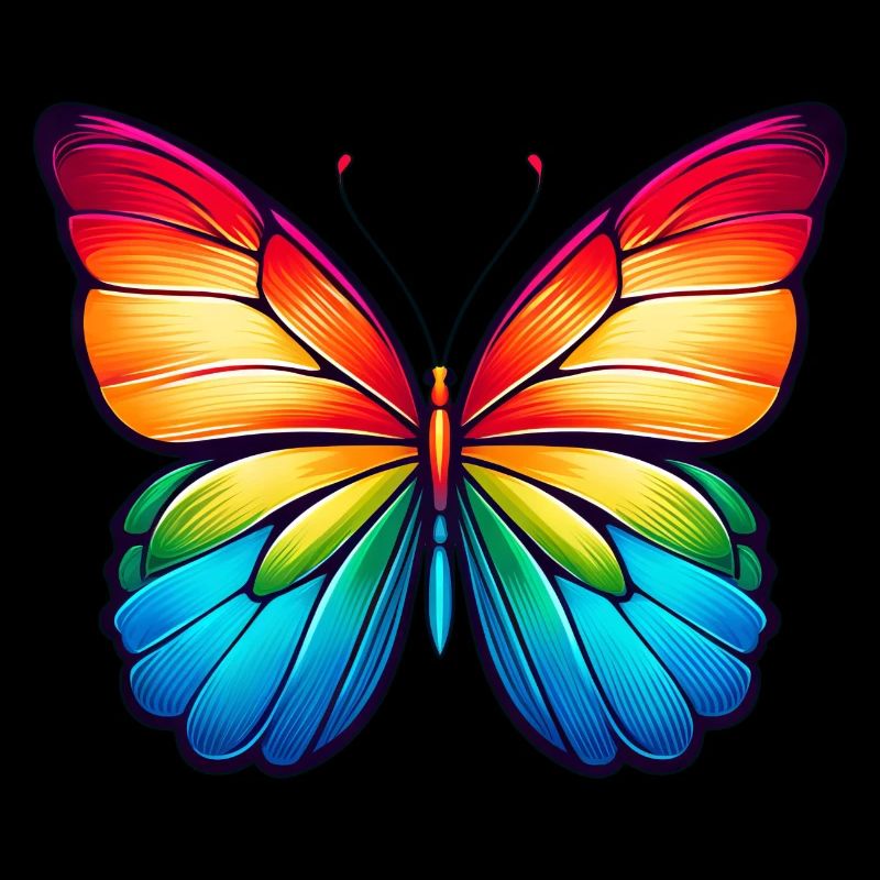 Schmetterling Regenbogenfarben Natur