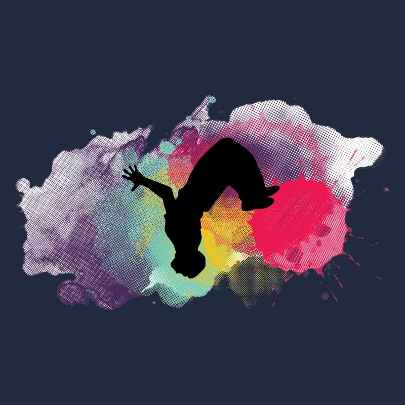 Parkours Sihouette Backflip Splash