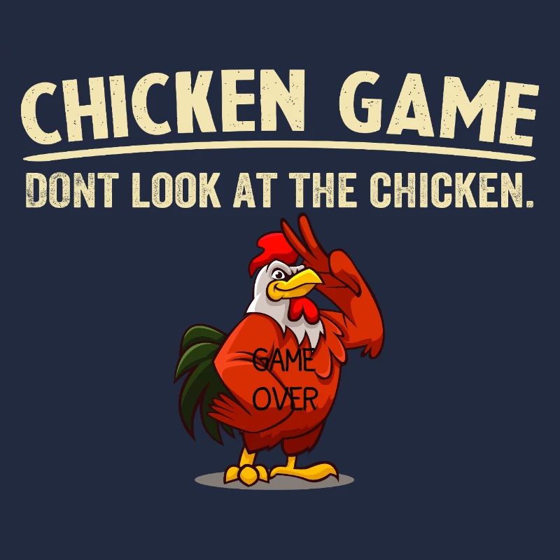 Chicken Game Schau nicht auf das Huhn