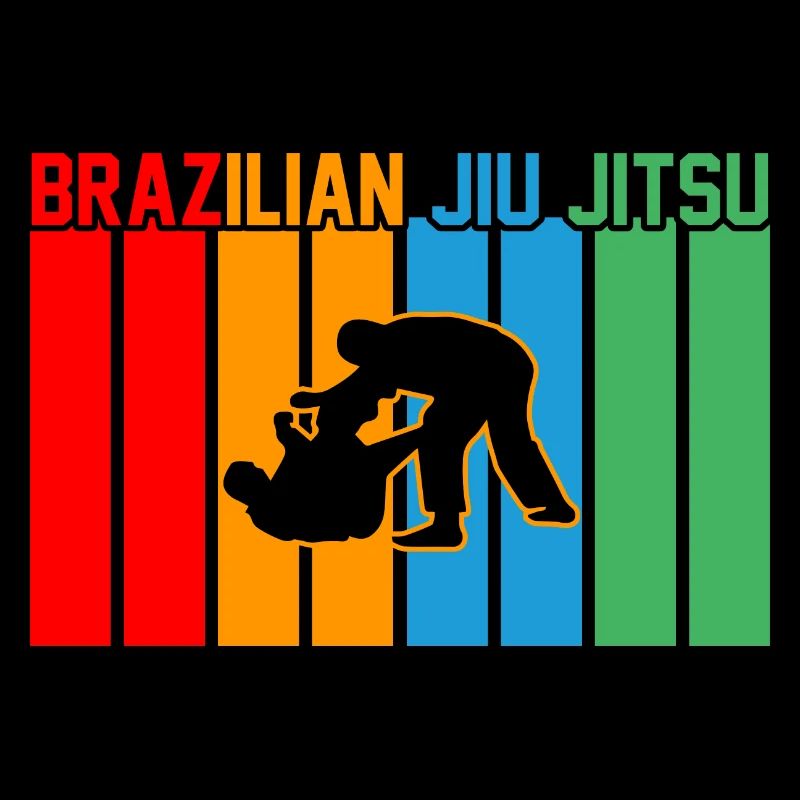Brasilianisches Jiu-Jitzu Retro-Design Brasilianis