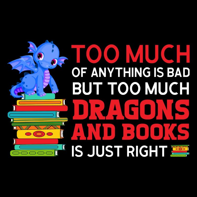 Drache Drache und Buch Drachenliebhaber Geschenk