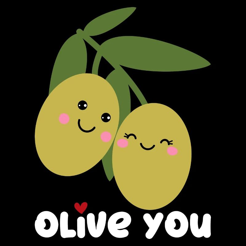 Olive You | Ich Liebe Dich | Valentinstag Herz