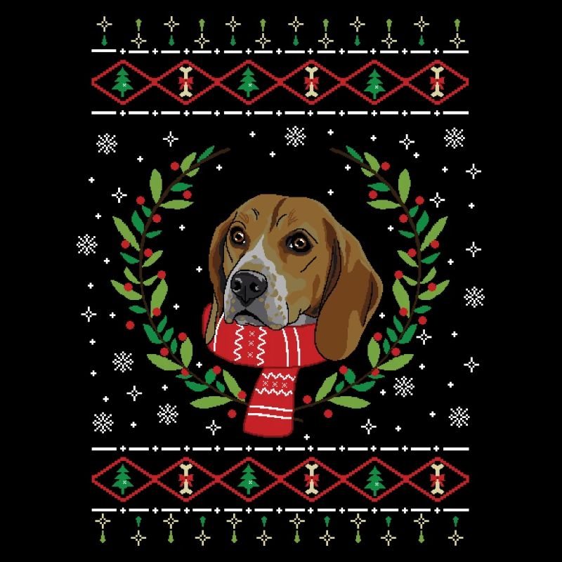 Beagle hässlicher Weihnachtspullover Geschenk