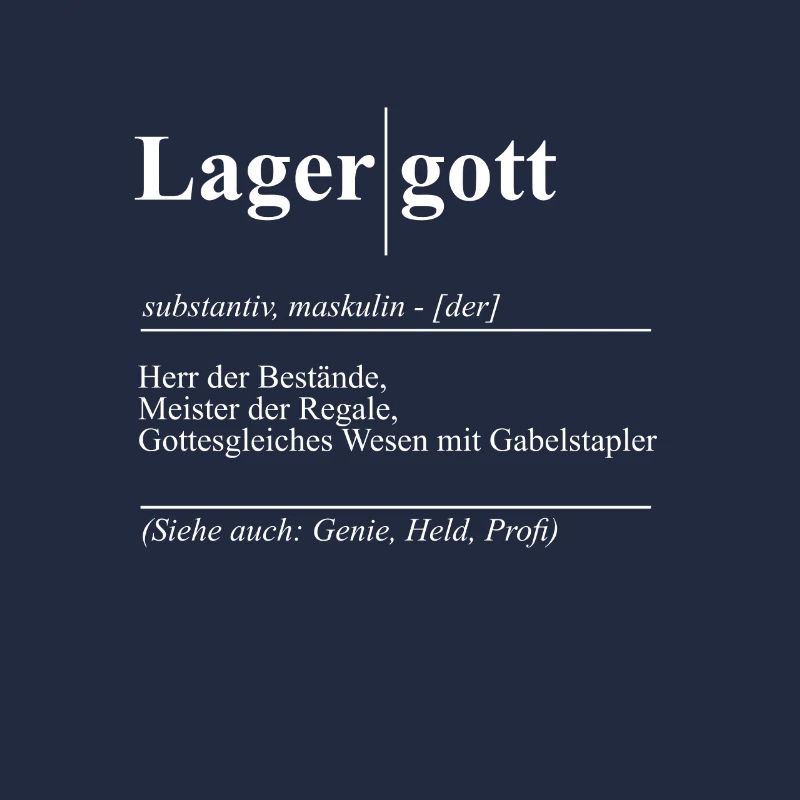 Lustiges Lagergott Staplerfahrer Lagerist