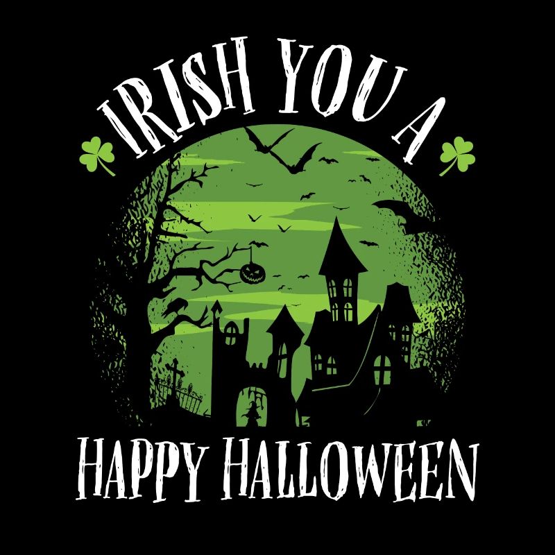 Irisch Sie Eine Glückliche Halloween Cloverleaf