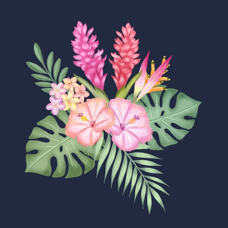 Salutation des fleurs tropicales