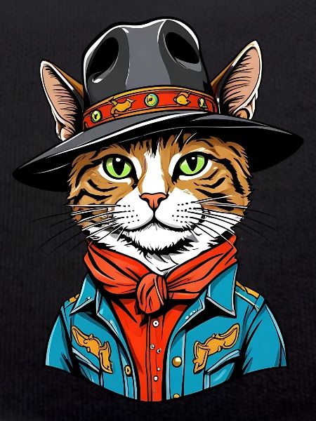 Cute cat cowboy