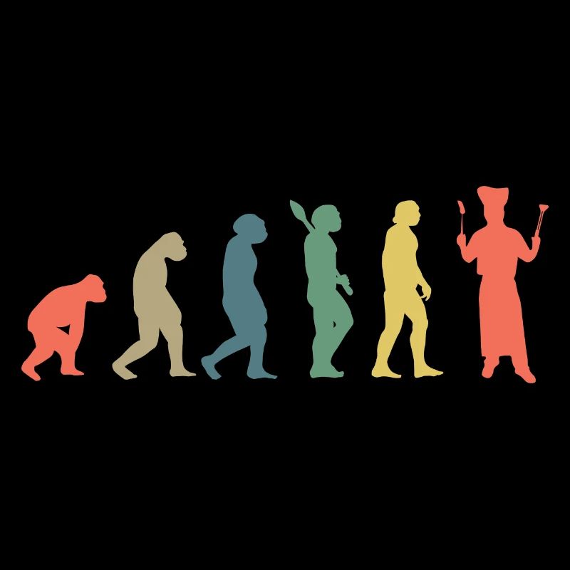 Koch Evolution Kochen Küchenchef Gastronomie Chefk