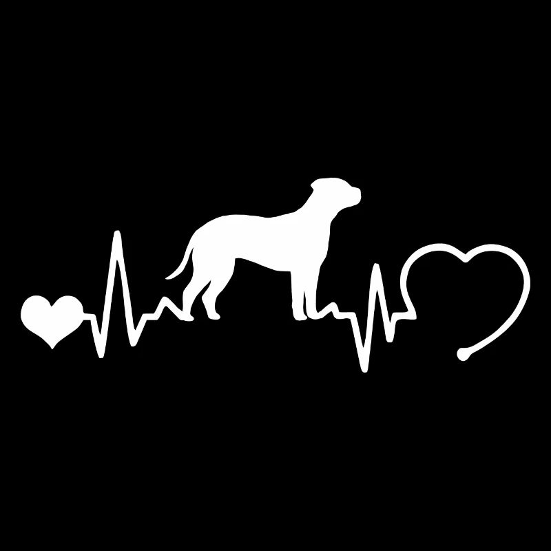 Bullmastiff mit Herzschlag
