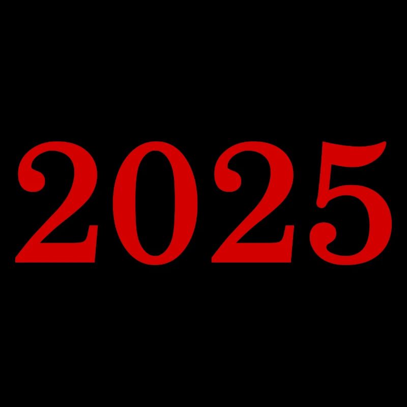 2025 Silvester Neujahr rot