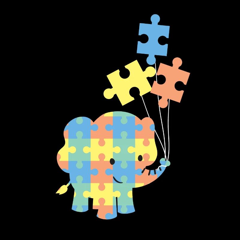 Éléphant autisme Sensibilisation à l'autisme Super-héros de l'autisme