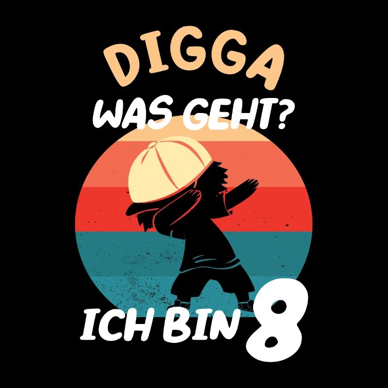 8. Geburtstag 8 Jahre Hip-Hop Geschenk