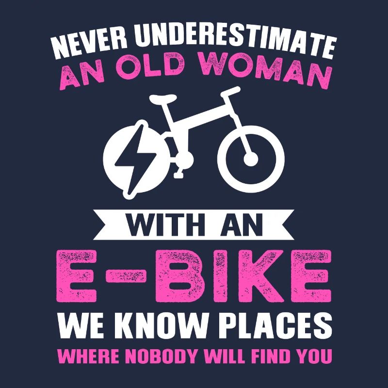 Frau mit einem E-Biking Electric Bicycle Geschenk
