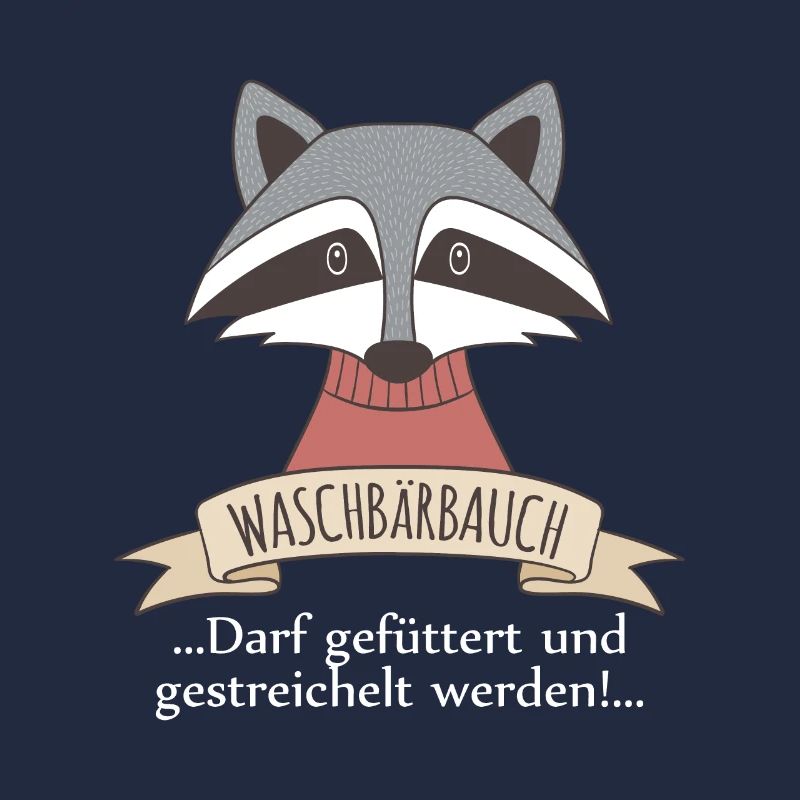 Waschbärbauch Darf gefuttert und gestreichelt