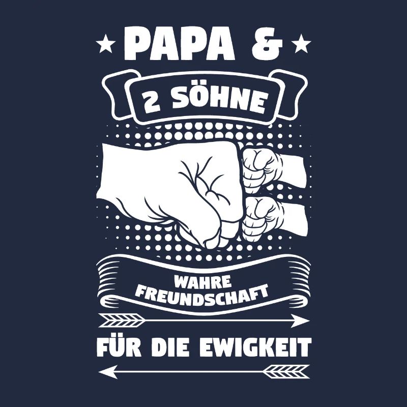 Papa 2 Söhne Söhne Geschenk