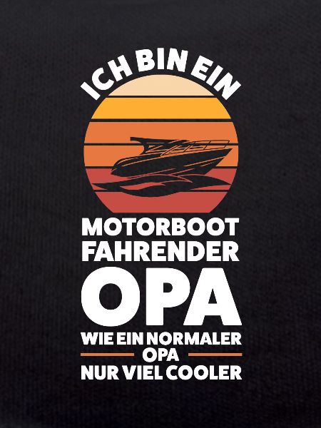 Motorboot Opa Bootfahrer Geschenk