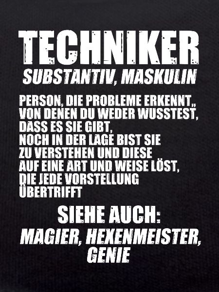 Techniker Beruf Technik Geschenk