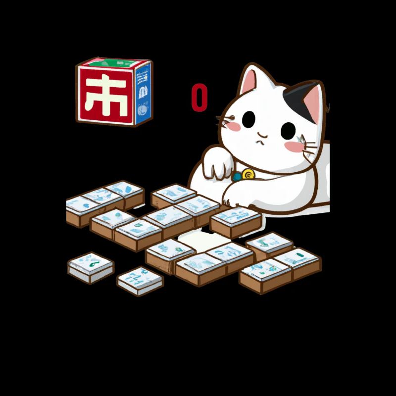 Cats Playing Mahjong