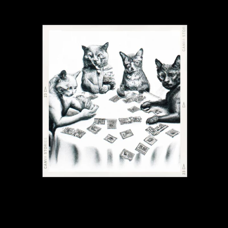 Cats Playing Cards