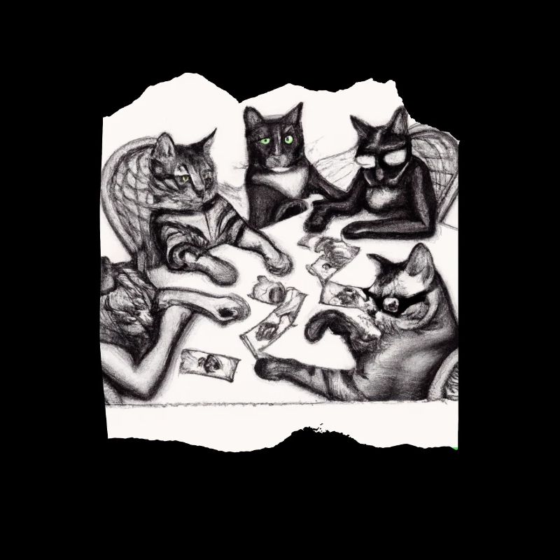 Cats Playing Cards