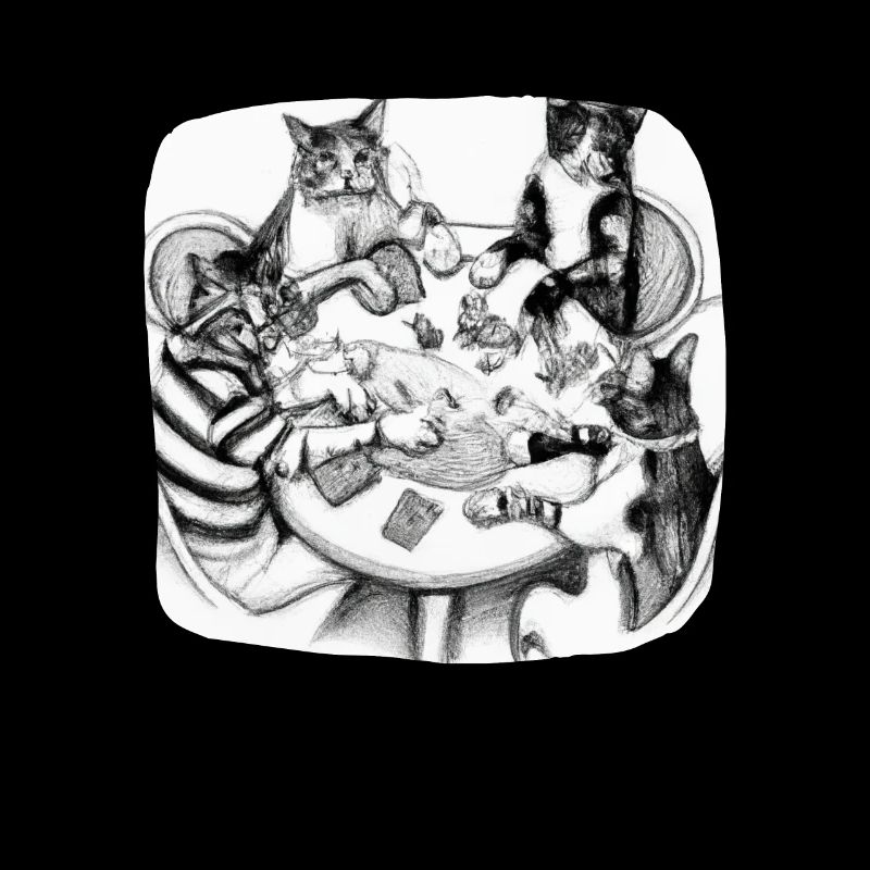 Cats Playing Cards