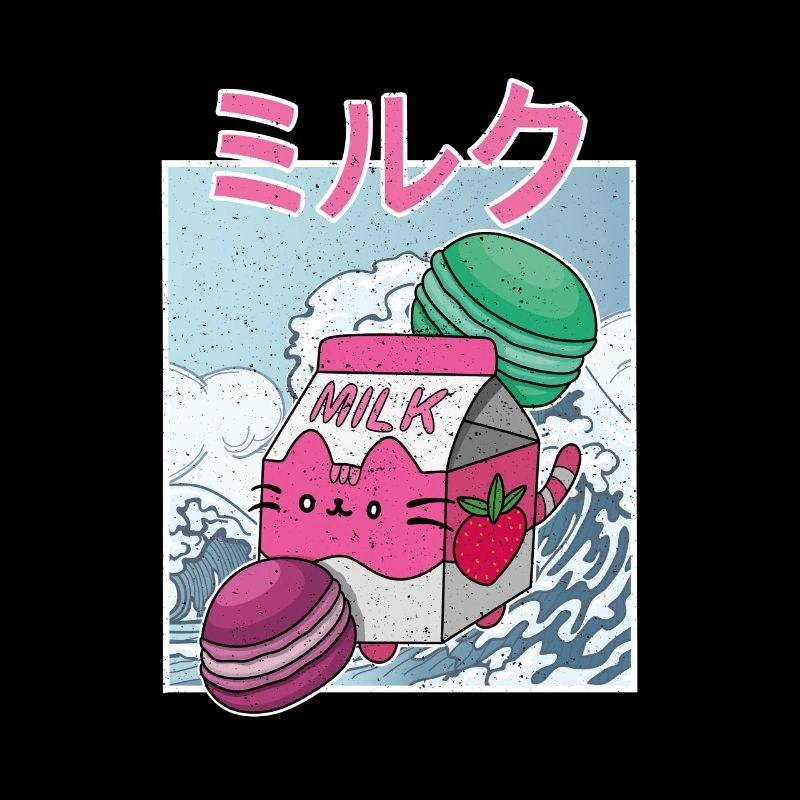 Macaroons Strawberries Milkshake Japan Japanese