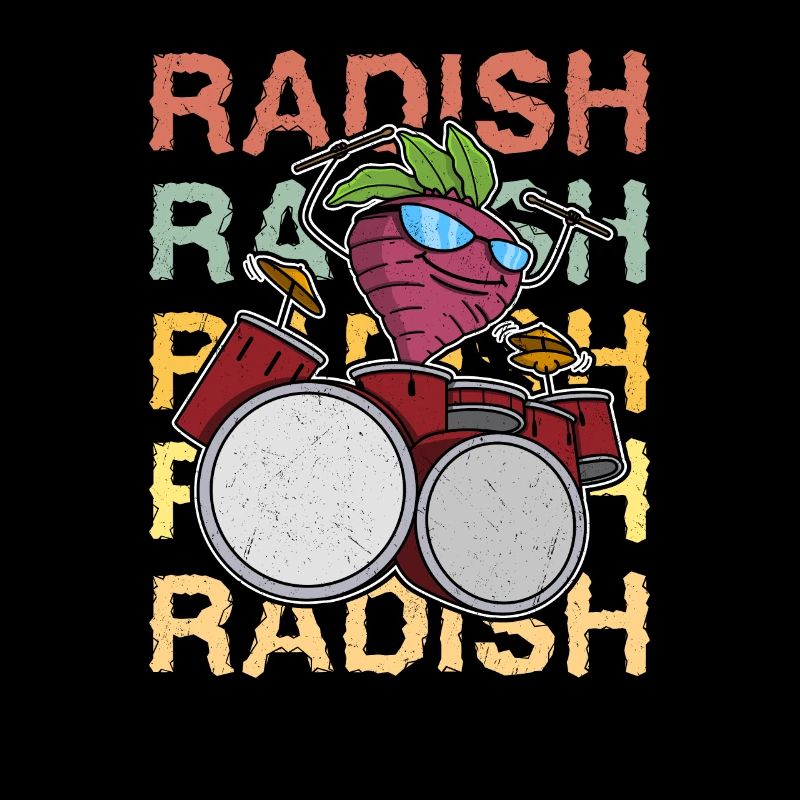 Radish Crop Garden Drums Saying