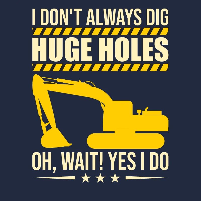 Retro Bagger Spruch Baggerfahrer Baustelle